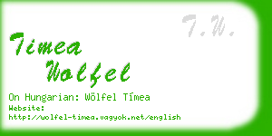 timea wolfel business card